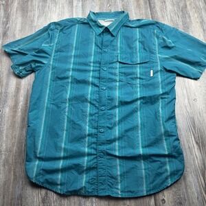 Columbia Men's Medium Short Sleeve Button Up Lightweight Outdoor Hiking